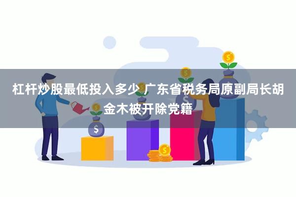 杠杆炒股最低投入多少 广东省税务局原副局长胡金木被开除党籍