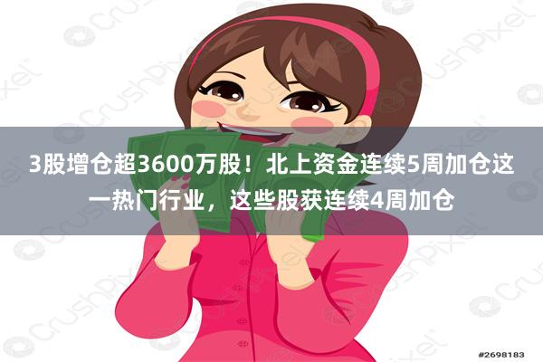 3股增仓超3600万股！北上资金连续5周加仓这一热门行业，这些股获连续4周加仓