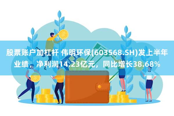 股票账户加杠杆 伟明环保(603568.SH)发上半年业绩，净利润14.23亿元，同比增长38.68%