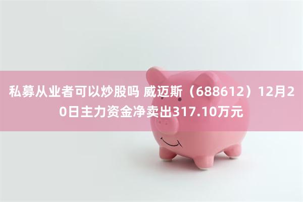 私募从业者可以炒股吗 威迈斯（688612）12月20日主力资金净卖出317.10万元