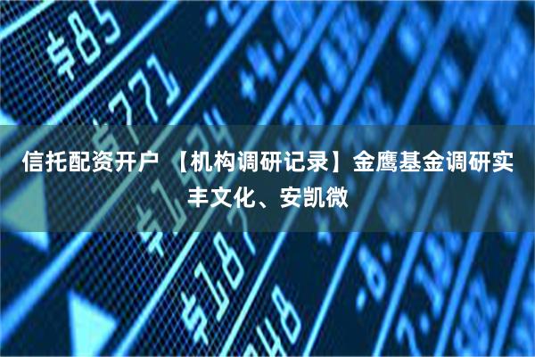 信托配资开户 【机构调研记录】金鹰基金调研实丰文化、安凯微