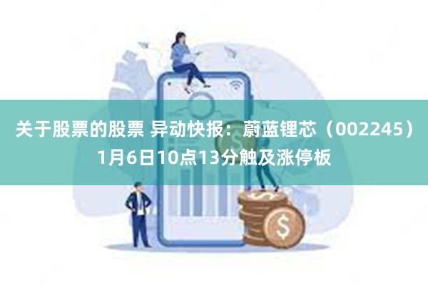 关于股票的股票 异动快报：蔚蓝锂芯（002245）1月6日10点13分触及涨停板