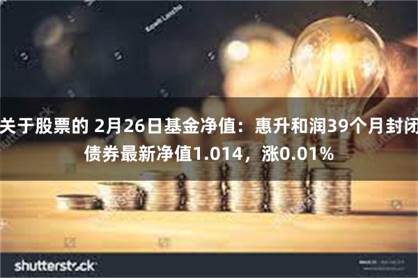 关于股票的 2月26日基金净值：惠升和润39个月封闭债券最新净值1.014，涨0.01%